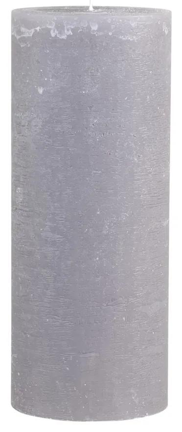 Rustikálna stĺpová sviečka vo francúzskej sivej farbe 10 x 25 cm Chic Antique 36736