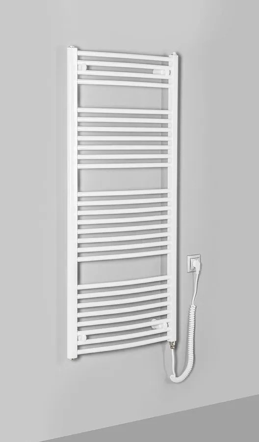 Aqualine, DIRECT-E elektrické vykurovacie teleso, rovné, 450x960 mm, 300 W, čierna, ILE94TB