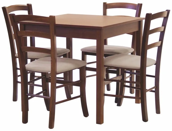 Stima stolička PAYSANE s čalúneným sedákom Vyberte odtieň ->: Orech, Vyberte látku ->: LUX Terracotta 10