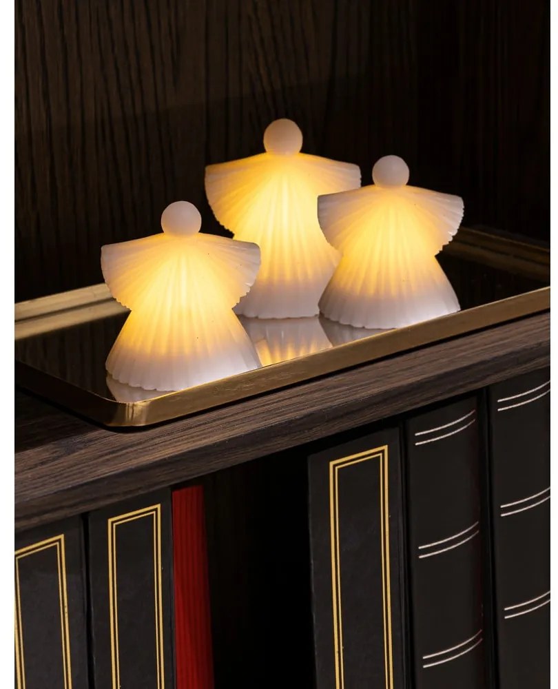 Biele svetelné dekorácie v súprave 2 ks ø 9 cm Asta – Sirius