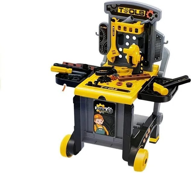 LEAN Toys Stolný vozík DIY Workshop 3v1