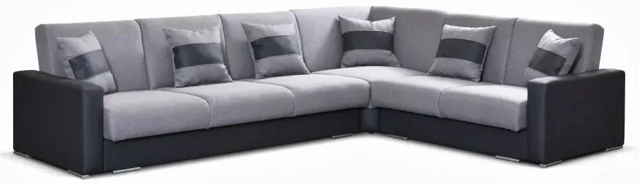 Rozkladacia rohová sedacia súprava Nero, sivá (monolith 85)