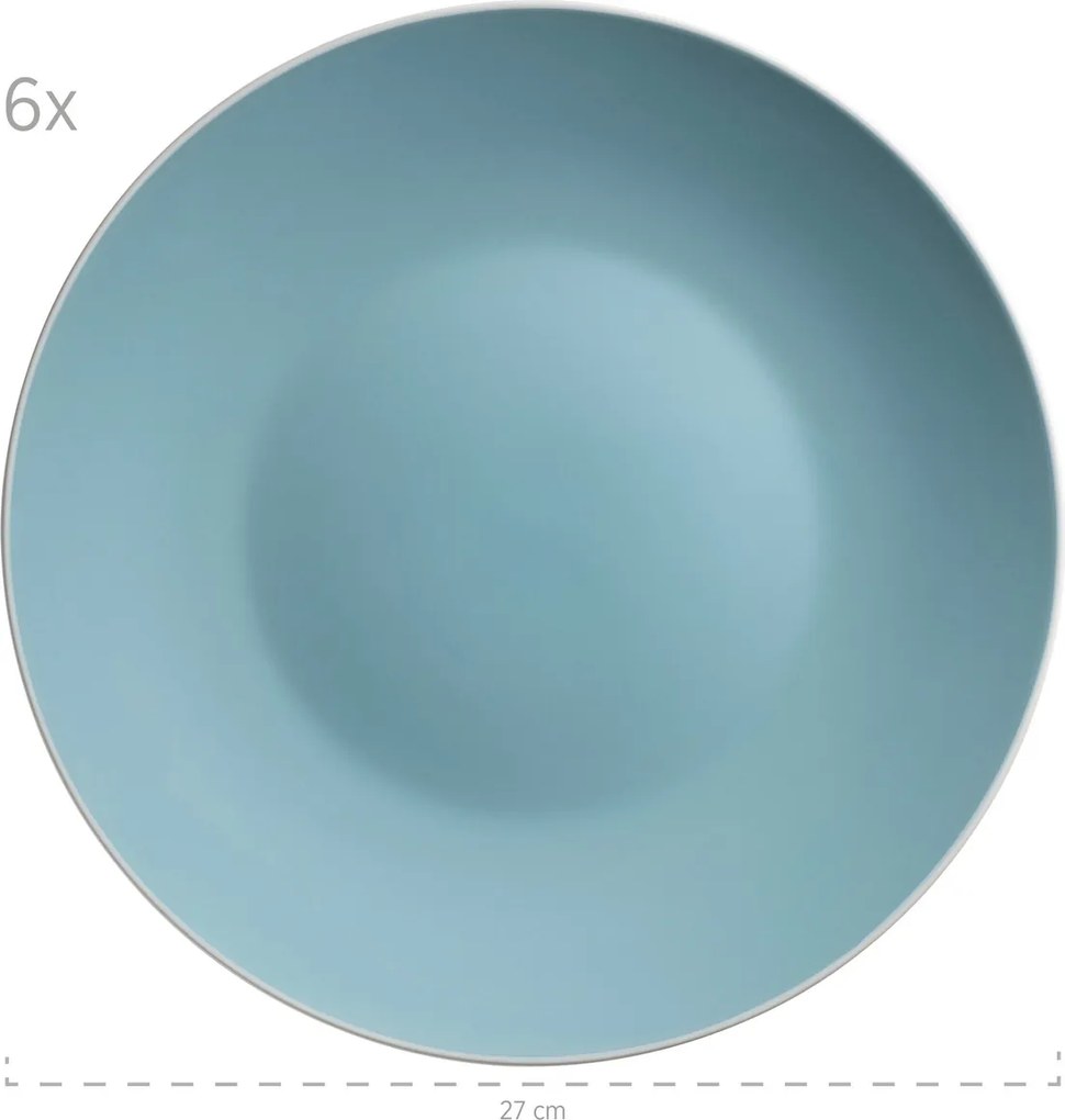 Mäser Jedálenská súprava riadu 24 ks ELISSA – tyrkysová lesk