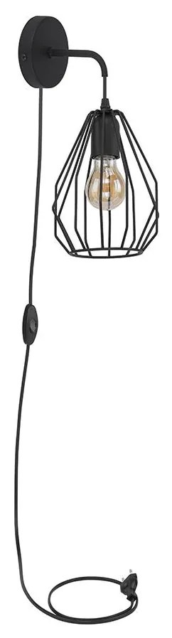 Nástenné svietidlo BRYLANT BLACK 1xE27/60W/230V