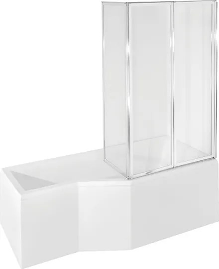 Besco Akrylátová atypická vaňa s vaňovou zástenou INTEGRA VK 3 150x75 (170x75) BESCO-Rozmery: 170x75, BESCO-Farba: Biela, BESCO-Orientácia: Ľavá