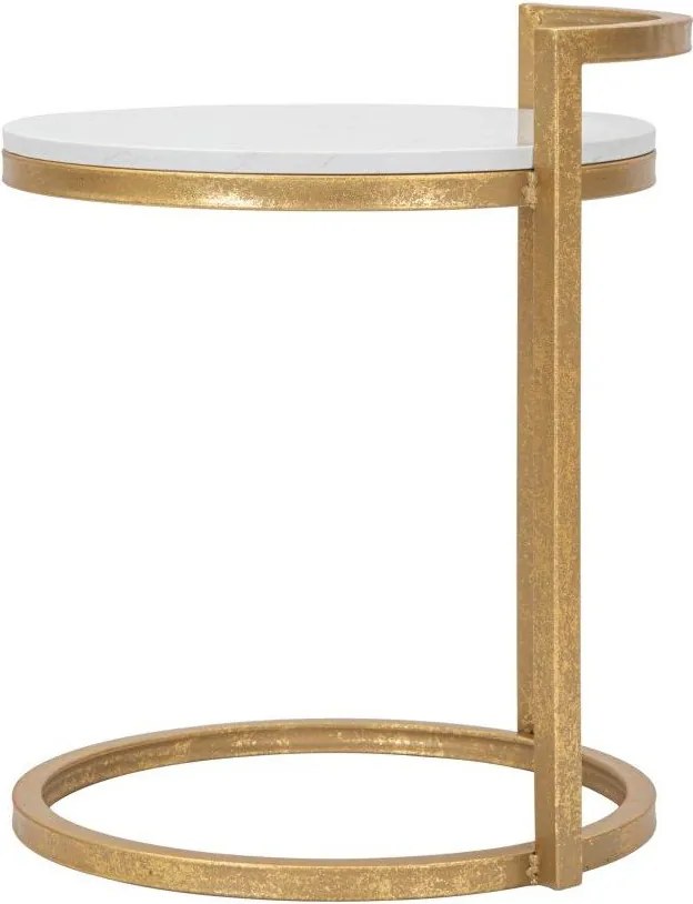 Okrúhly odkladací stolík s mramorovou doskou ø 40,5 cm Round Marble – Mauro Ferretti