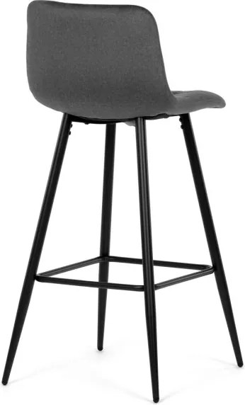 Barová stolička zamatová, sivá AUB-X7015 GREY2