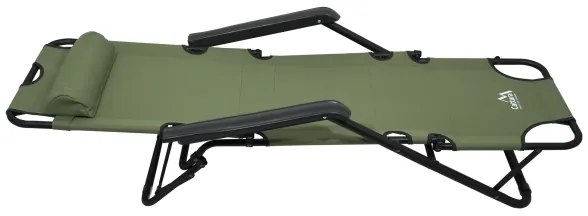 Skladacie polohovateľné kreslo zelená/čierna