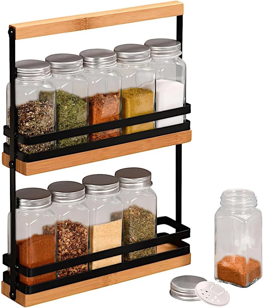 Kesper Súprava koreničiek 10ks v kovovom stojane 23 x 5,5 x 32 cm