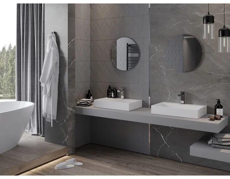 Mexen Alto, okrúhle kúpeľňové zrkadlo 50 cm, 9853-050-050-000-00