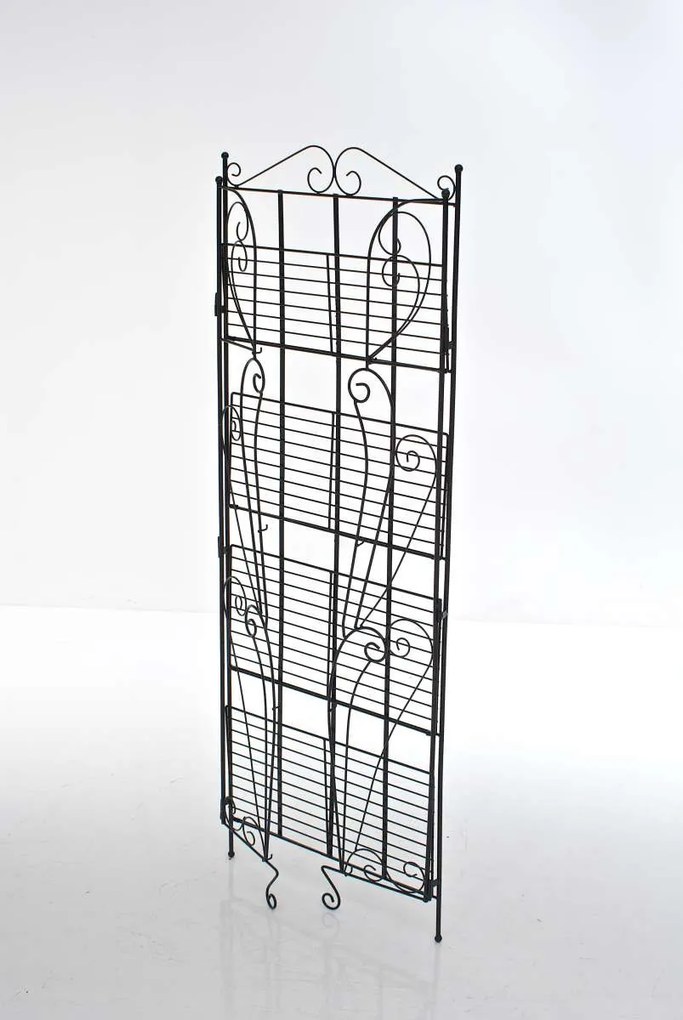 Kovová polica regál Leah - Čierna