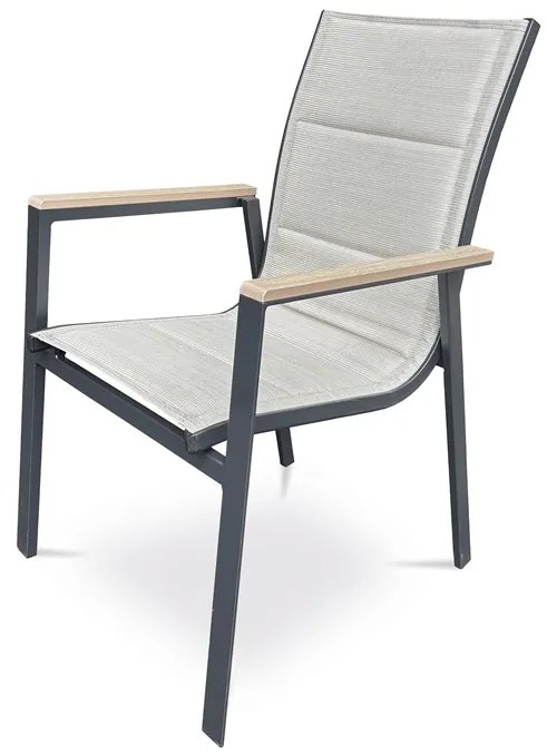 Autronic BONTEC Záhradná stolička, hliník, sieťovina, béžová, AZC-S1110 BK Farba: Béžová