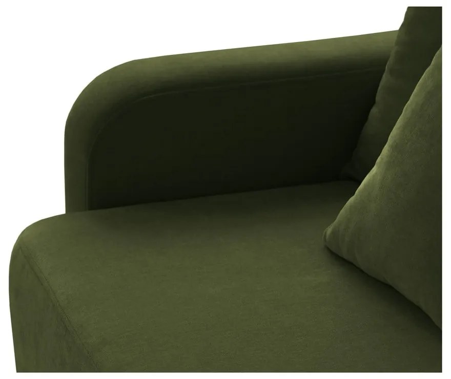 Zelená rozkladacia pohovka s úložným priestorom 231 cm Elen – Micadoni