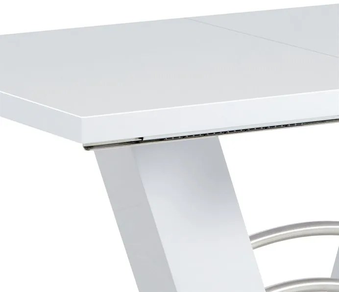 Autronic BONTEC Jedálenský stôl rozkladací 120-160x80 cm, mdf, biela, HT-510 WT Farba: Biela