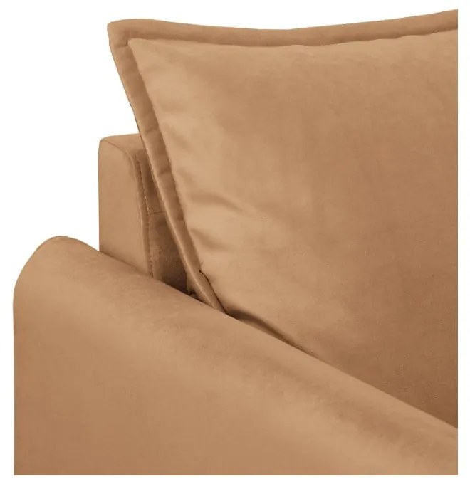 Hnedé zamatové kreslo Juli – Ropez