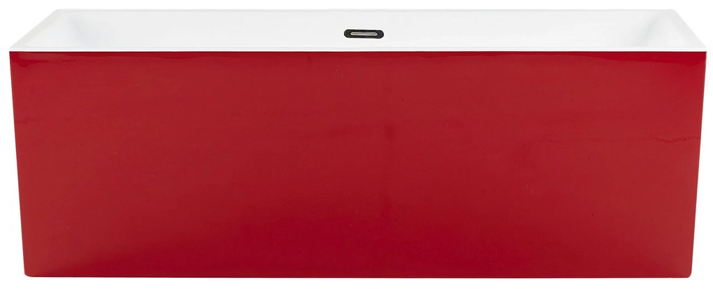 Voľne stojaca vaňa 170 x 81 cm červená RIOS Beliani
