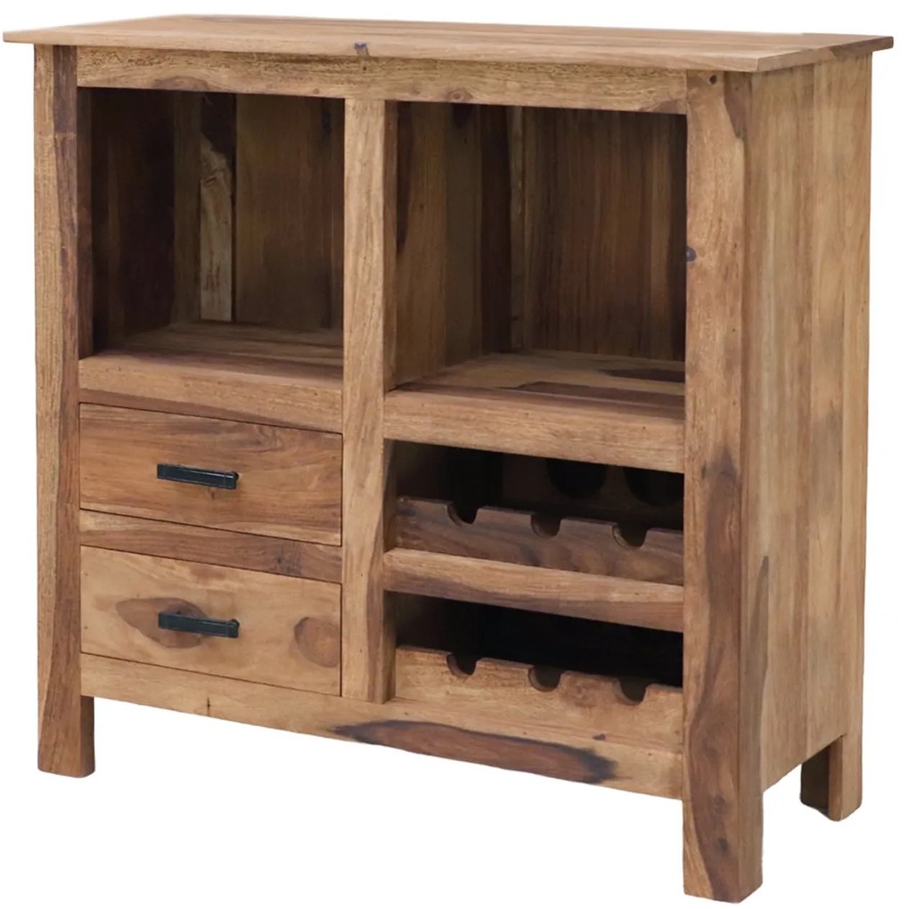 furniture-nabytek.cz - Vinotéka dřevěná 90x90x35 z masivu palisandr