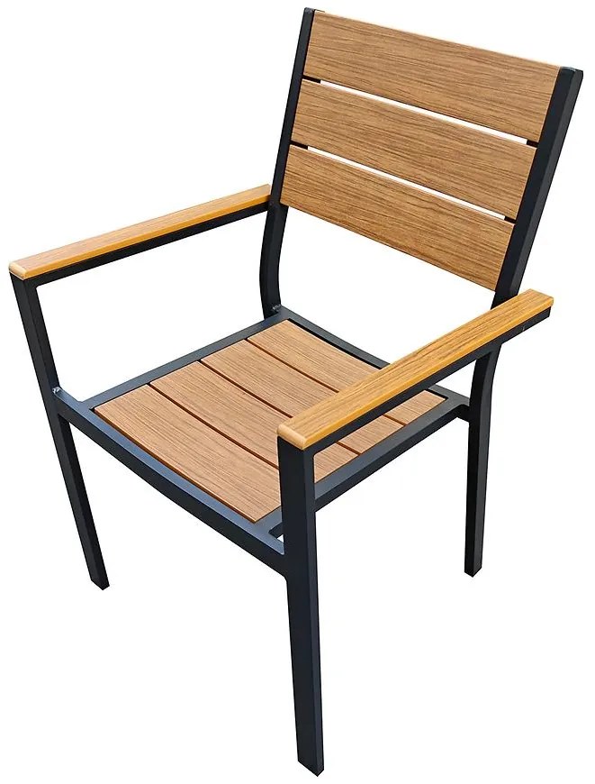 Hliníková stolička hnedá