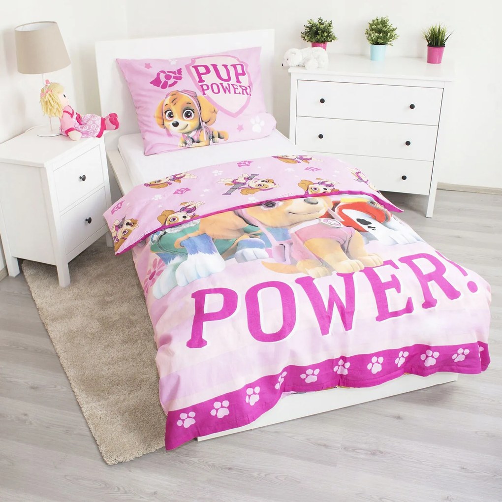 DETSKÉ BAVLNENÉ OBLIEČKY PAW PATROL 140X200 CM, 1KS 70X80 CM VZOROVANÉ