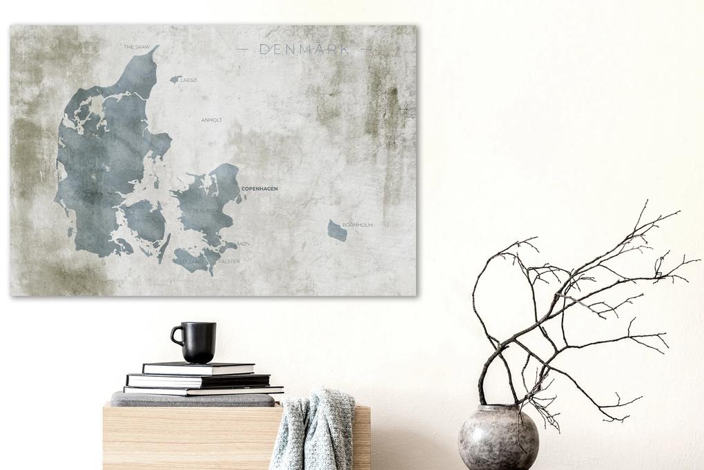 Artgeist Obraz na korku - Scandinavian Blue [Cork Map] Veľkosť: 60x40