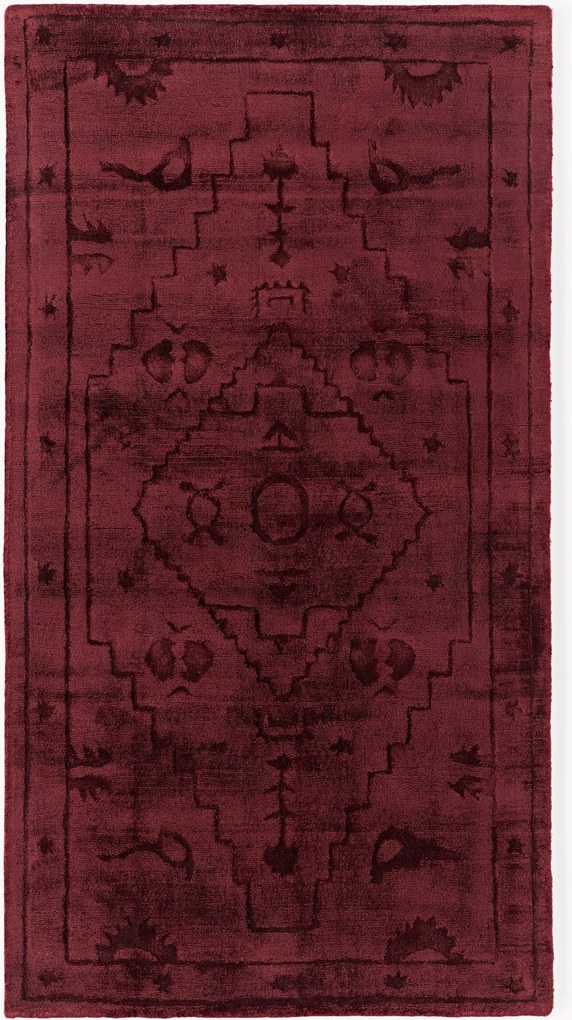 Ručne tkaný koberec z viskózy Shaila