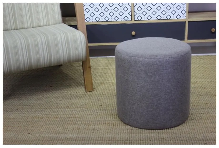 Sivý taburet Silindir – Balcab Home