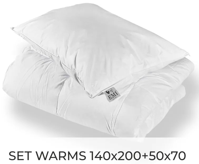 Set perovej prikrývky a vankúša Warms 140x200 + 50x70 EMI