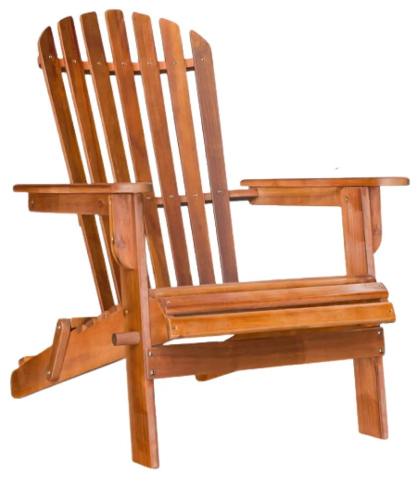 Záhradné lehátko ADIRONDACK, sklápacie, 69x84x94cm, prírodná hnedá Casaria