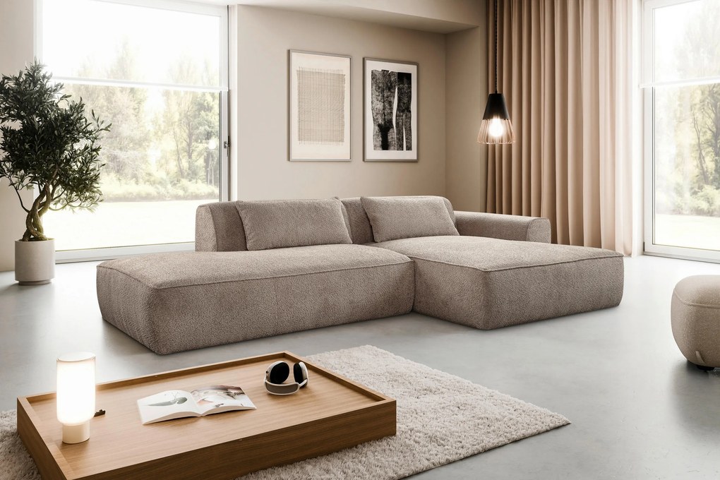 XXXLutz ROHOVÁ SEDAČKA, plast, textil, kompozitné drevo, taupe MID.YOU - Sedačky - 000694009636