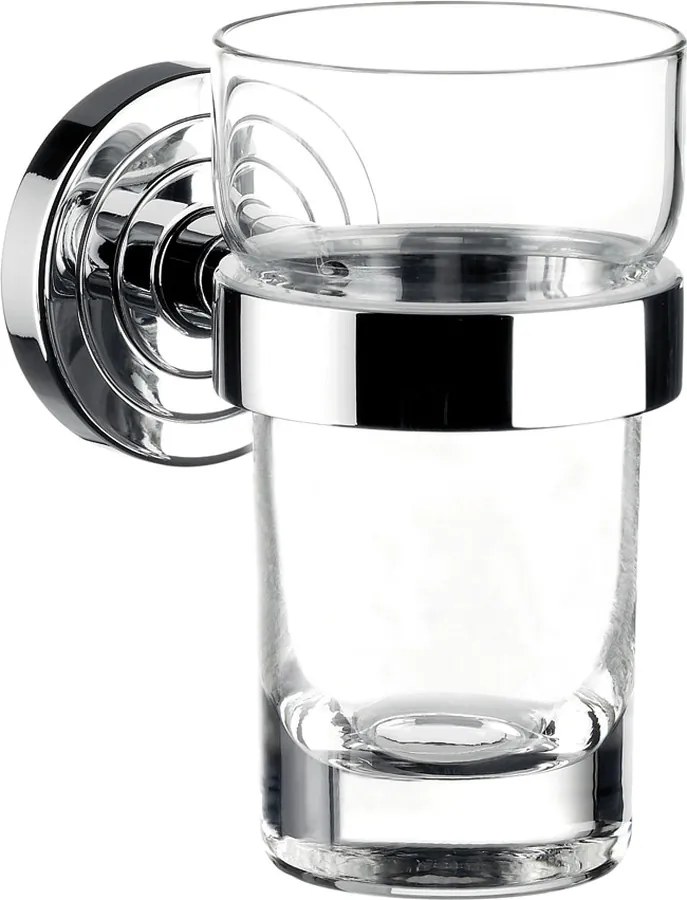 Emco Polo - Nástenný držiak s pohárom, krištáľové sklo 072000100