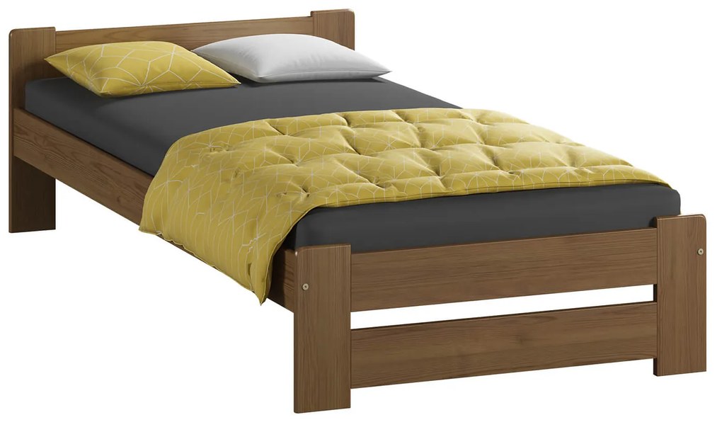 Vyvýšená masívna posteľ Euro 80x200 cm Dub