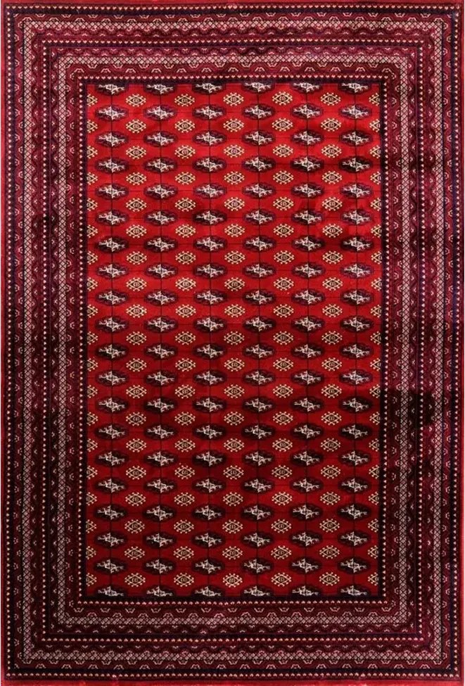 Koberec Abu Dhabi 6276 RED – červený vzorovaný obdĺžnik Rozmer: 160x230 cm