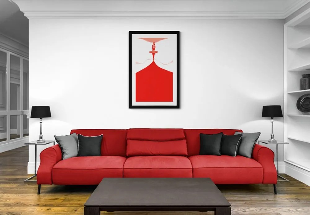 Plagát s paspartou baletné vystúpenie - 60x90 black