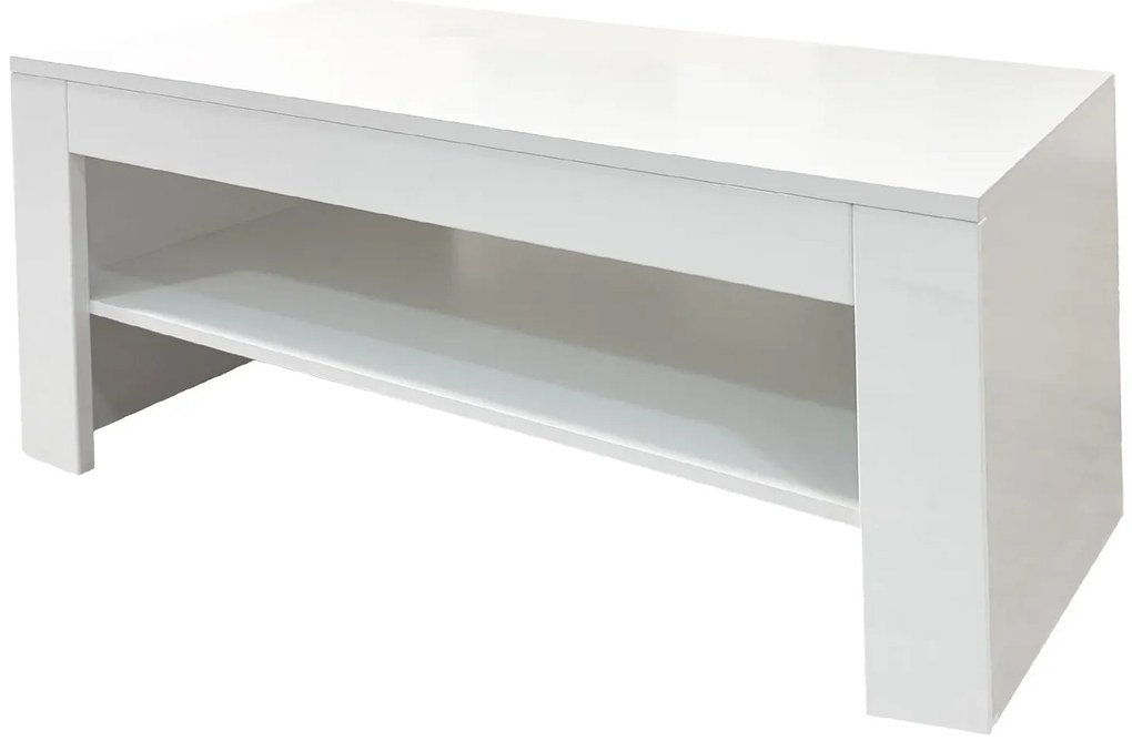 Konferenční stolek Selene 41 90 cm bílý lesk