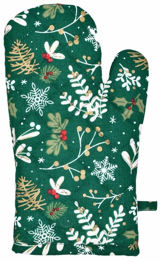 Forbyt Kuchynská chňapka Zelené Vianoce, 18 x 28 cm
