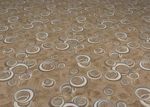 Koberce Breno Metrážny koberec DROPS 33, šíře role 500 cm, hnedá, viacfarebná