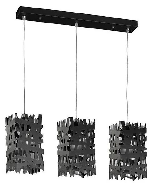 ONLI - Luster na lanku FORESTA 3xE27/15W/230V čierna