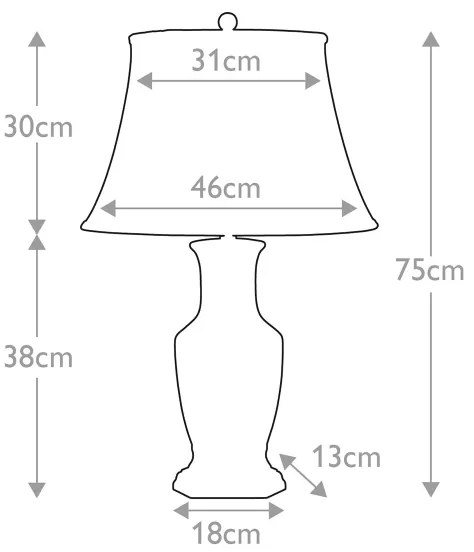 Elstead MODRÁ-HEX-TL - Stolná lampa MODRÁ HEX 1xE27/60W/230V