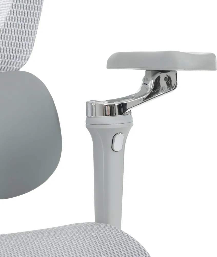 Kancelárska ergonomická stolička PORTE II — sieťovina, sivá