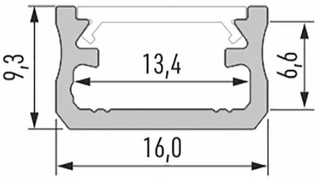 Led-Labs LED profil LUMINES typ A strieborný elox 2,02m