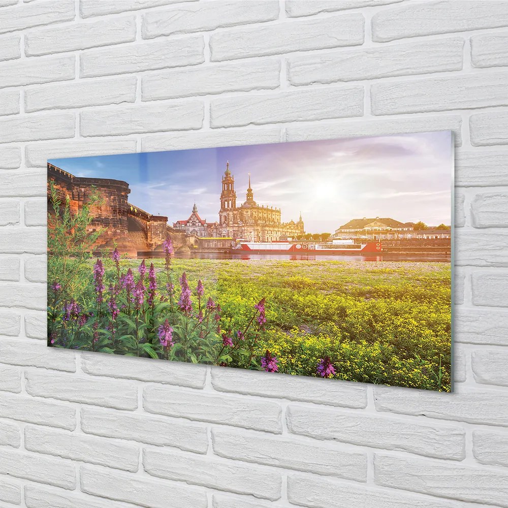 Nástenný panel  Nemecko Sunrise River 120x60 cm