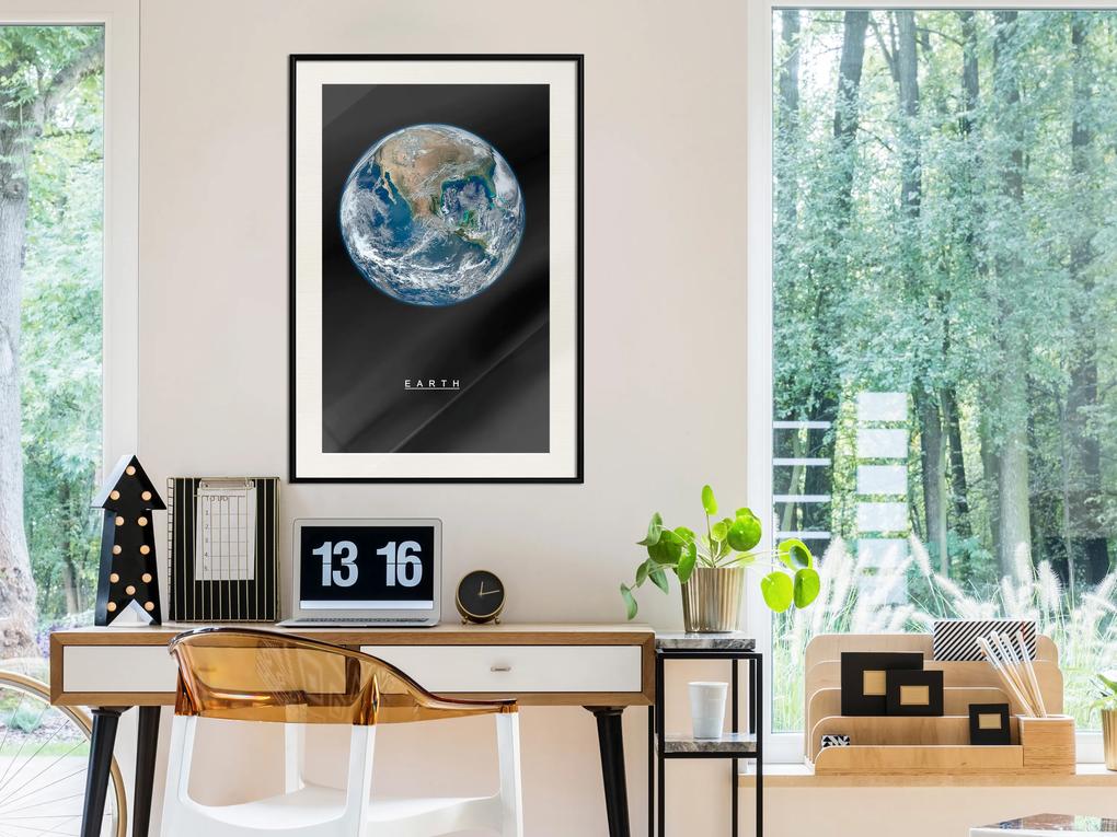 Artgeist Plagát - Earth [Poster] Veľkosť: 20x30, Verzia: Zlatý rám s passe-partout
