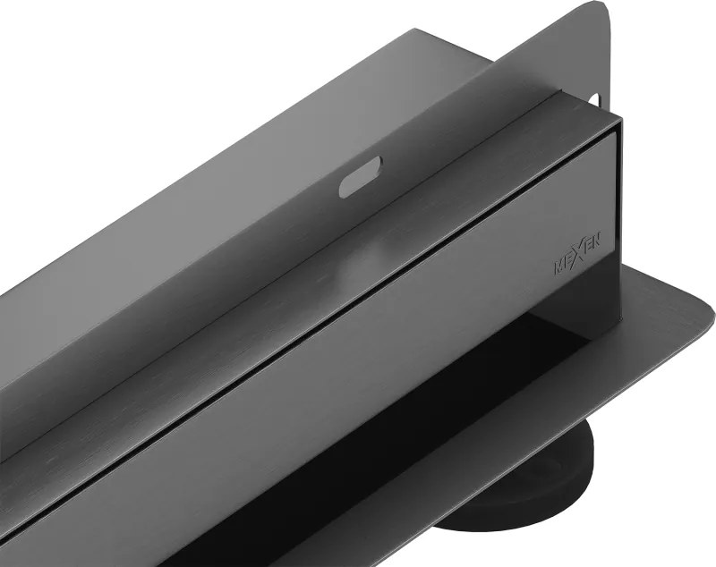 Mexen Flat Wall liniový stenový odtok 2v1 110 cm, kefa gun gray - 1E30110