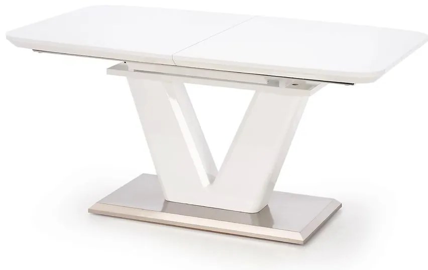 Rozkladací stôl Mistral 160/220x90cm Mdf/Oceľ – Biely