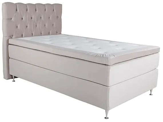 Furudal 120 boxspring posteľ béžový zamat čelo Sarna