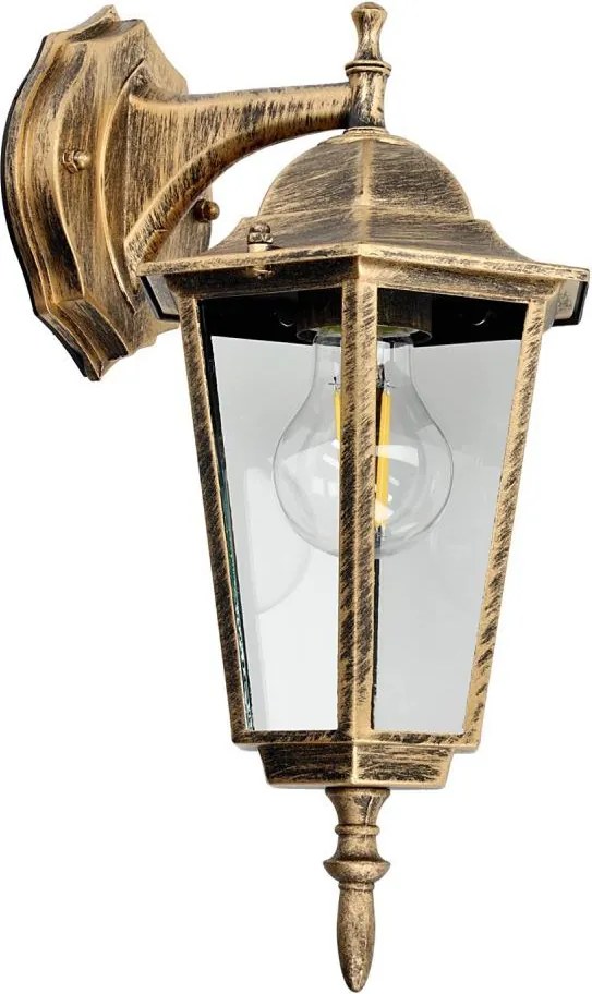 Vonkajšie nástenné svietidlo 1xE27/60W/230V IP44 zlatá