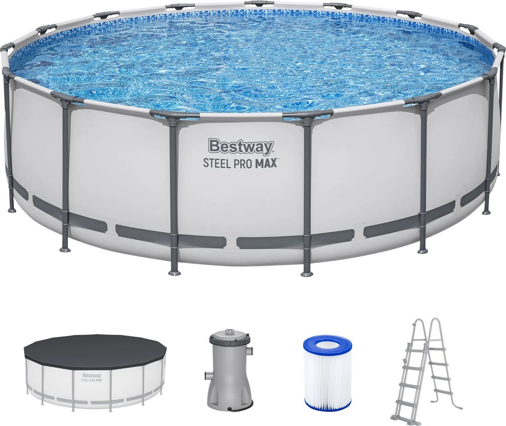 BESTWAY Steel Pro Max Bazén 457 x 122 cm, kartušová filtrácia 56438