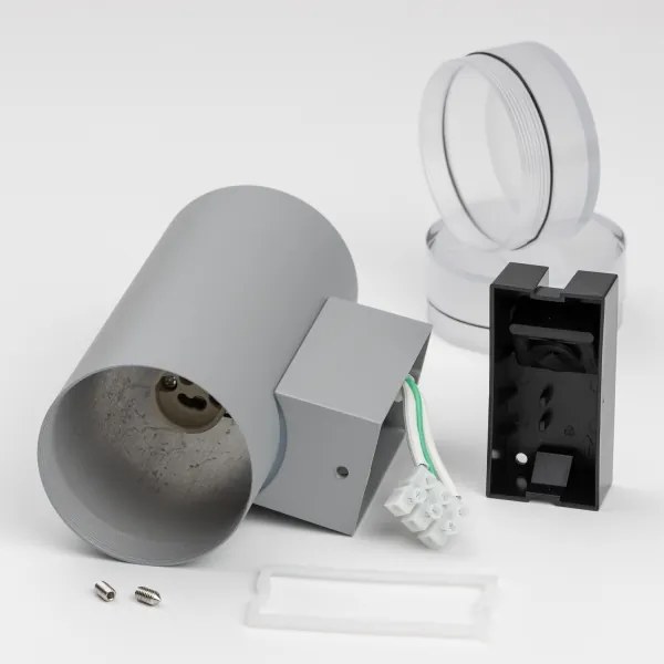 Brilagi - Vonkajšie nástenné svietidlo MATERA 2xGU10/30W/230V šedá IP54