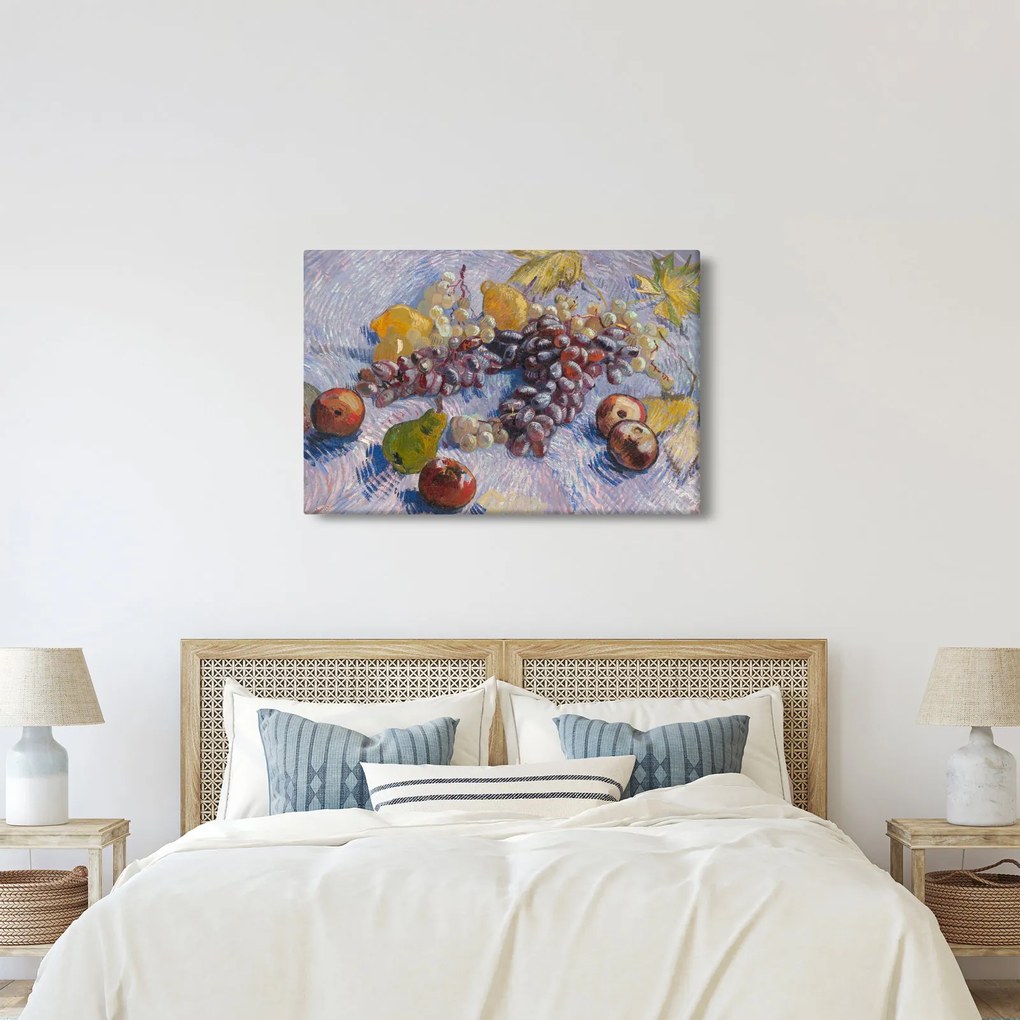 Obraz - Vincent van Gogh, Grapes, Lemons, Pears, and Apples, reprodukcia (90x60 cm)