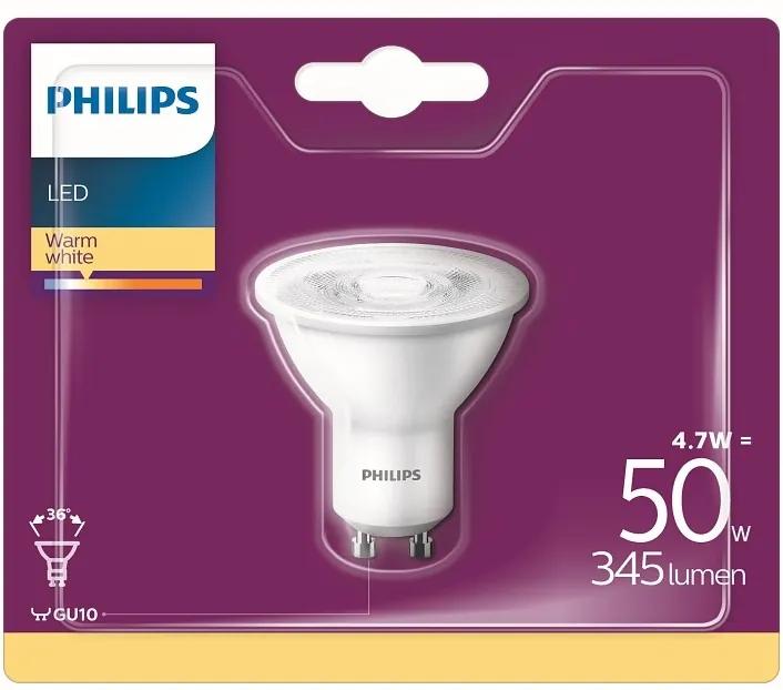 Philips 8718696829851 LED žiarovka 1x4,7W | GU10 | 2700K